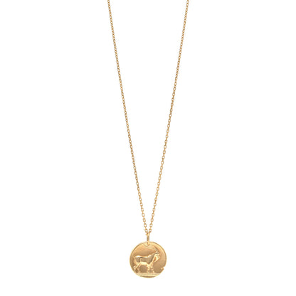 Van Cleef & Arpels 18K Yellow Gold Zodiac Capricorn Pendant Necklace 1 of 5