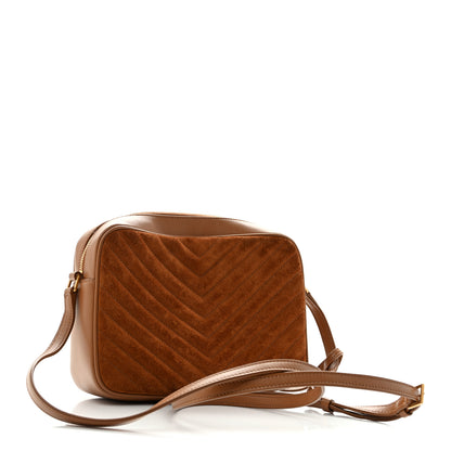 Saint Laurent Suede Matelasse Monogram Lou Camera Bag Cinnamon 2 of 12
