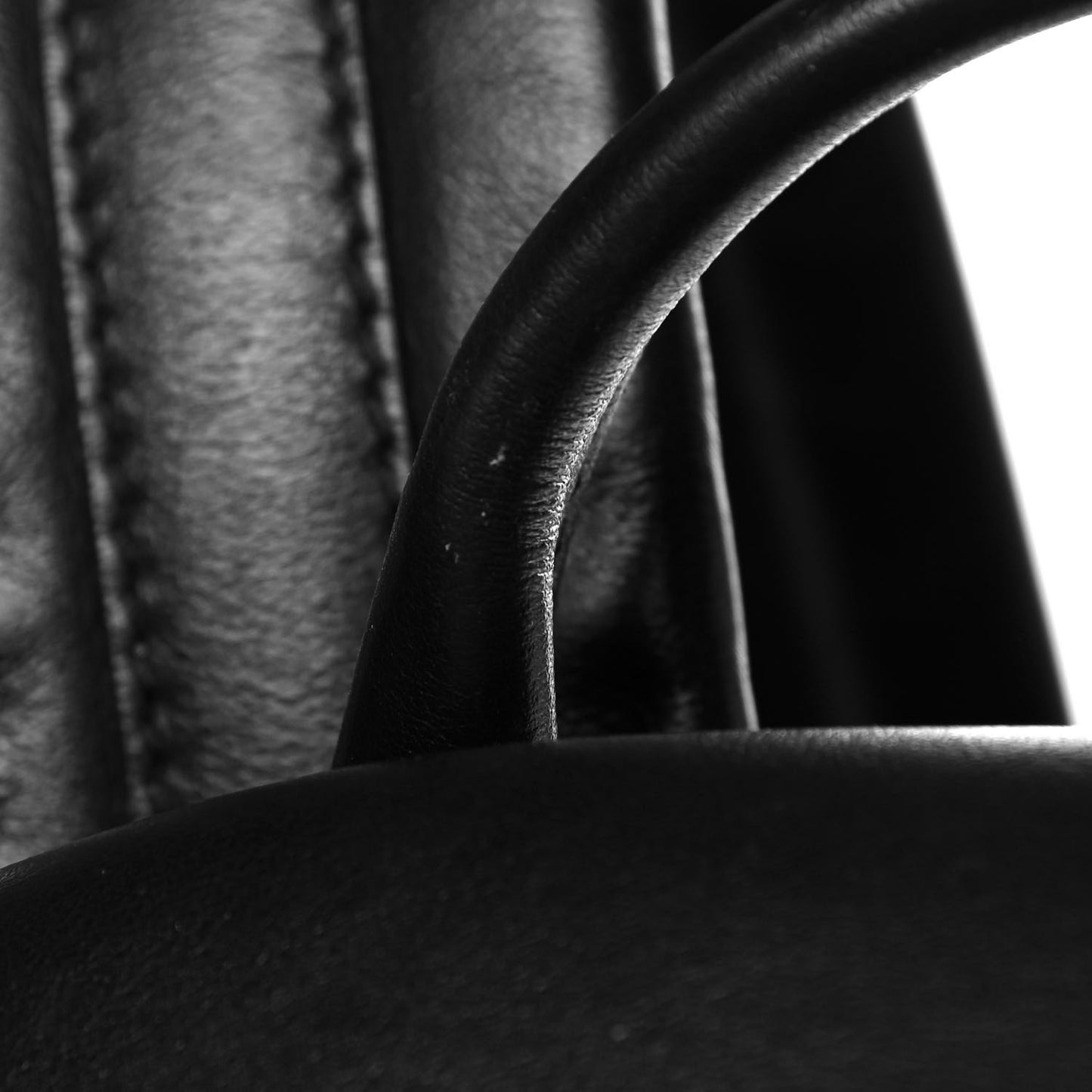 Calfskin Embroidered Logo Backpack Black