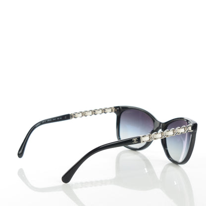 Chanel Cat Eye Chain Sunglasses 5260-Q Black 2 of 6