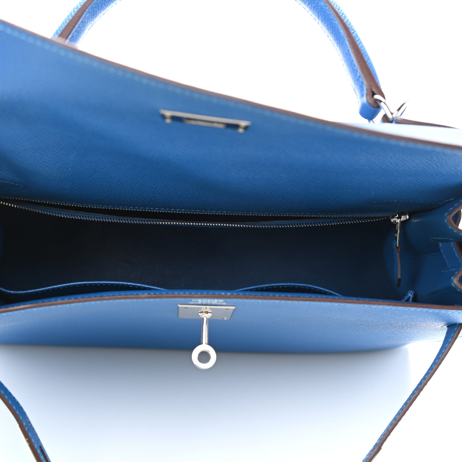 Hermes Epsom Kelly Sellier 32 Bleu Izmir 5 of 13