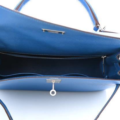 Hermes Epsom Kelly Sellier 32 Bleu Izmir 5 of 13