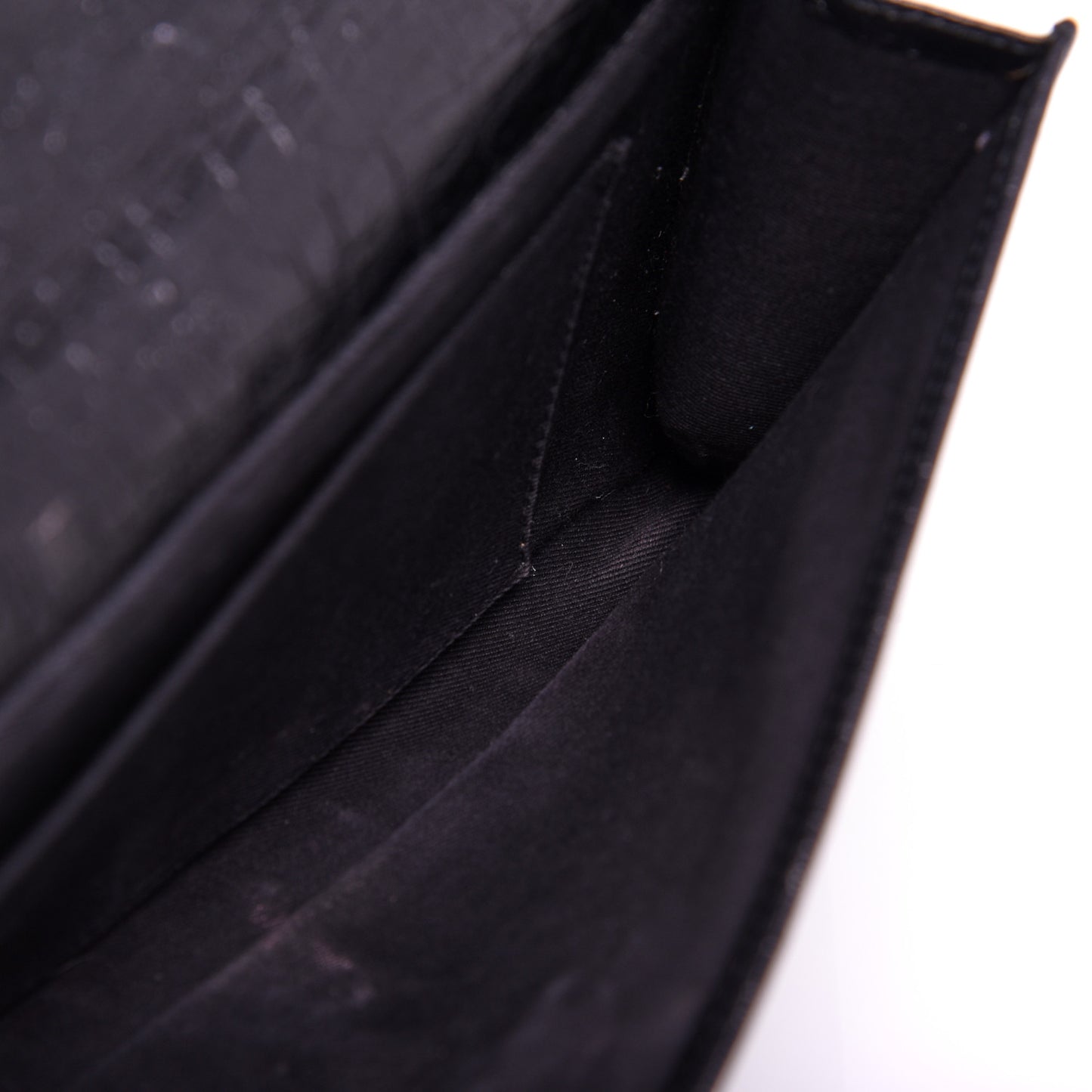 Monogram Bamboo Bar Clutch Black