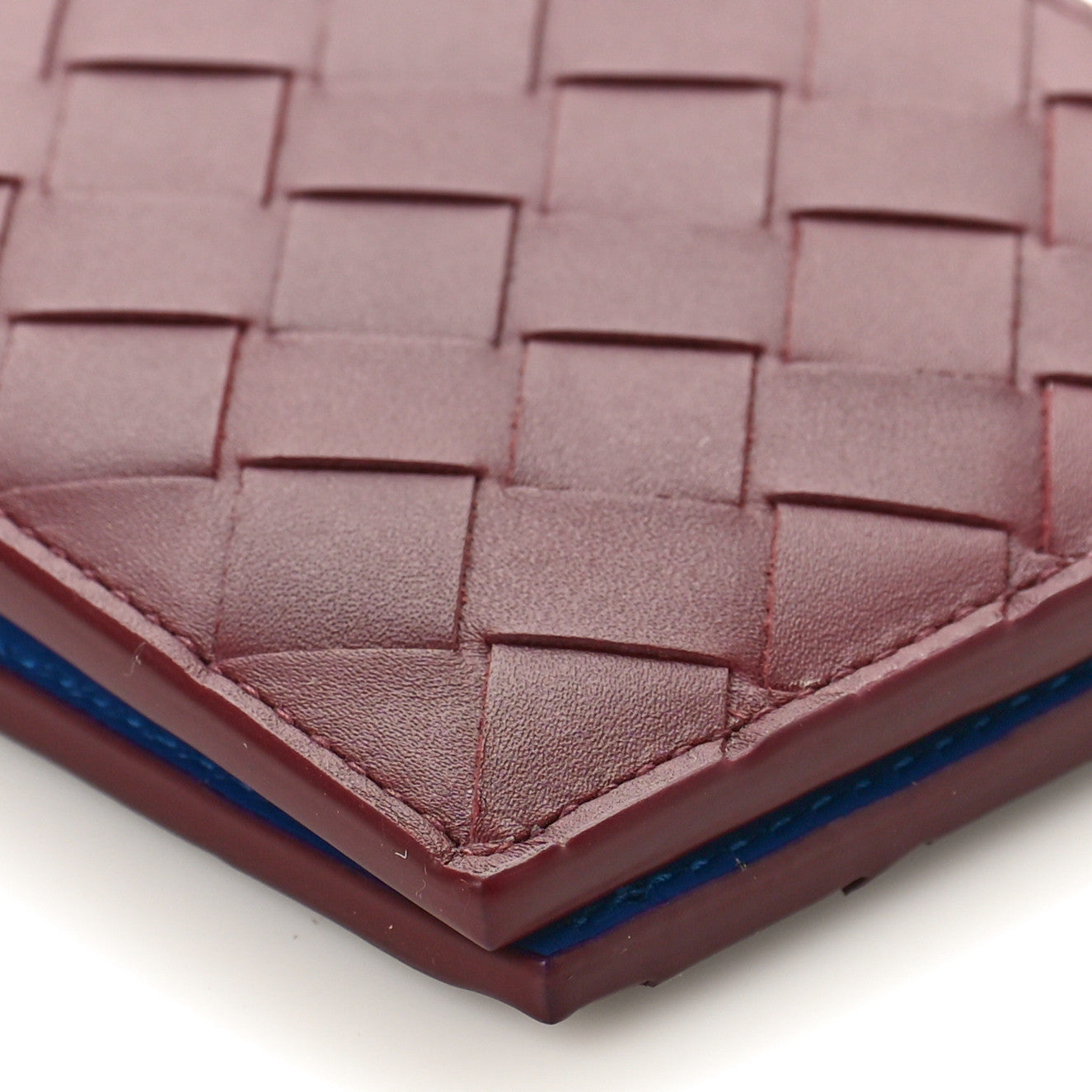 Nappa Intrecciato Bi-Fold Wallet Cruise Bordeaux