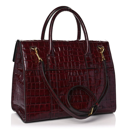Mulberry Crocodile Embossed Calfskin Bayswater Oxblood 3 of 12