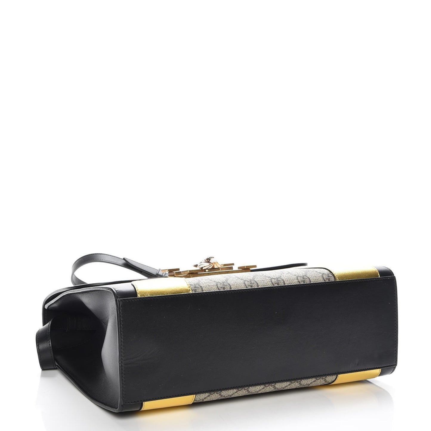 Nappa GG Supreme Monogram Medium Osiride Top Handle Bag Black Oro Vecchio Beige Ebony