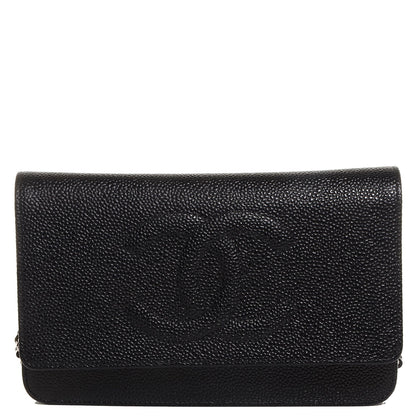 Chanel Caviar Timeless CC Wallet on Chain WOC Black 1 of 7