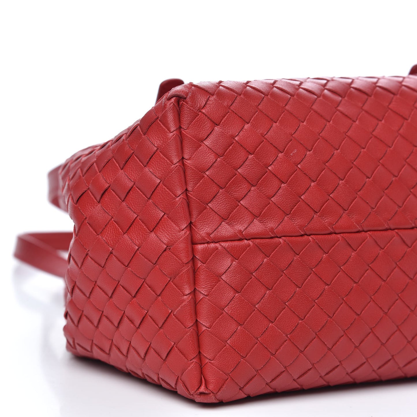 Nappa Intrecciato Small Cesta Tote Red