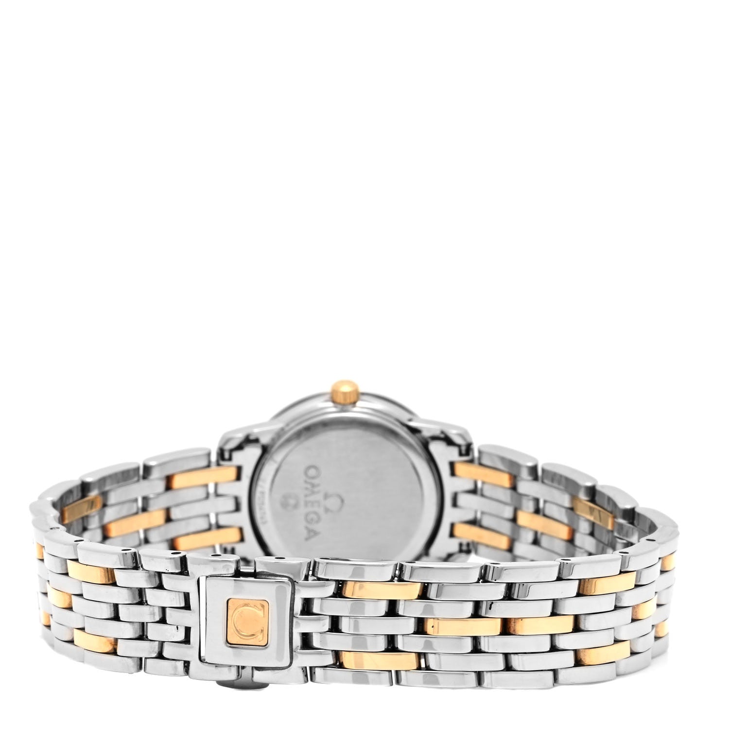 Omega Stainless Steel 18K Yellow Gold Mother of Pearl 22mm De Ville Prestige Quartz Watch 4370.71.00 3 of 4