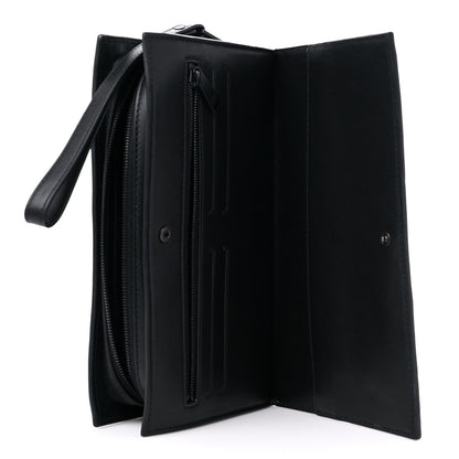 Bottega Veneta Nappa Intrecciato Wristlet Zip Wallet Black 5 of 10