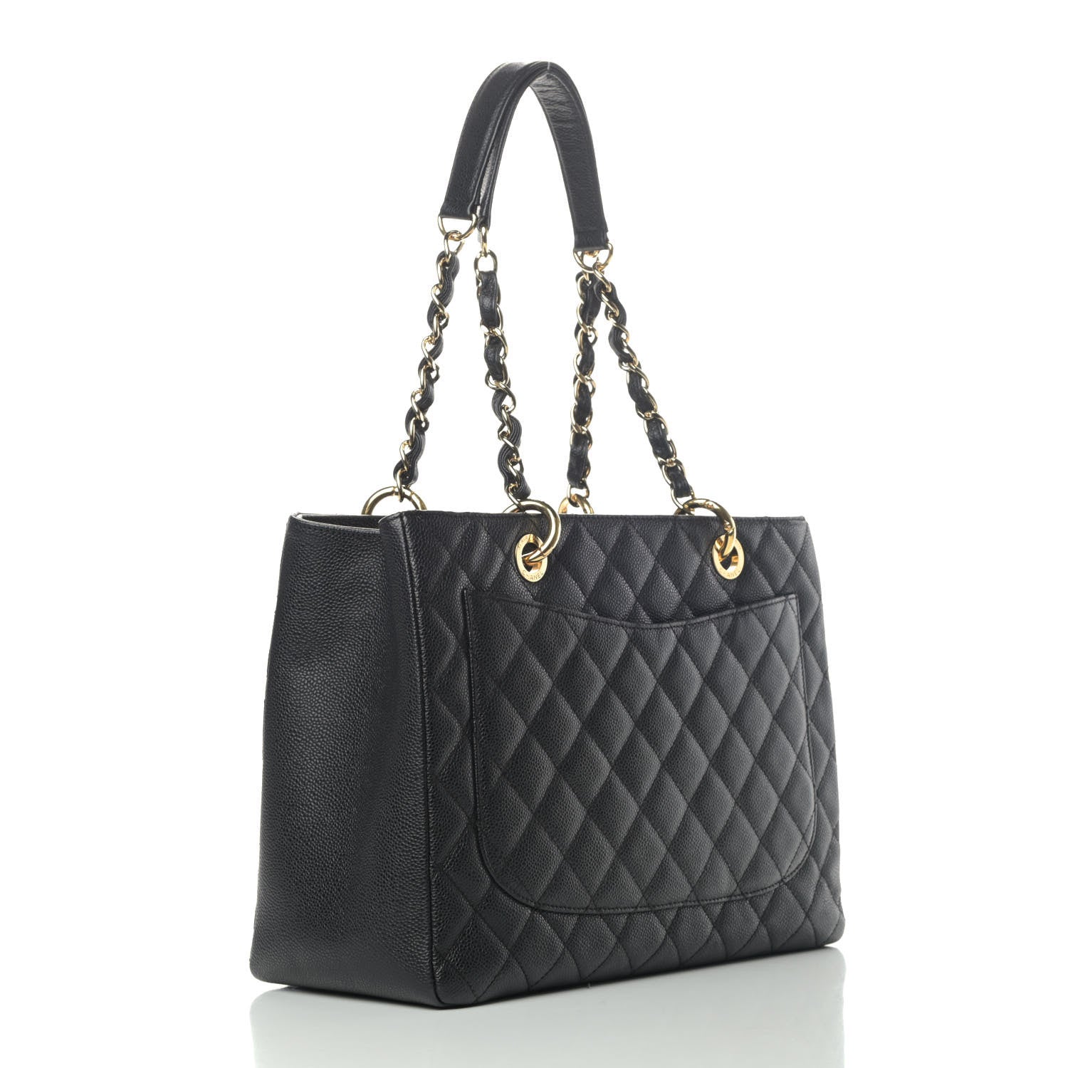 Chanel Caviar Quilted Grand Shopping Tote GST Black 2 of 5