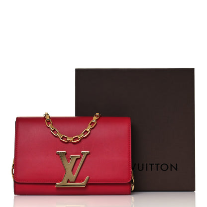 Louis Vuitton Calfskin Chain Louise MM Red 12 of 12