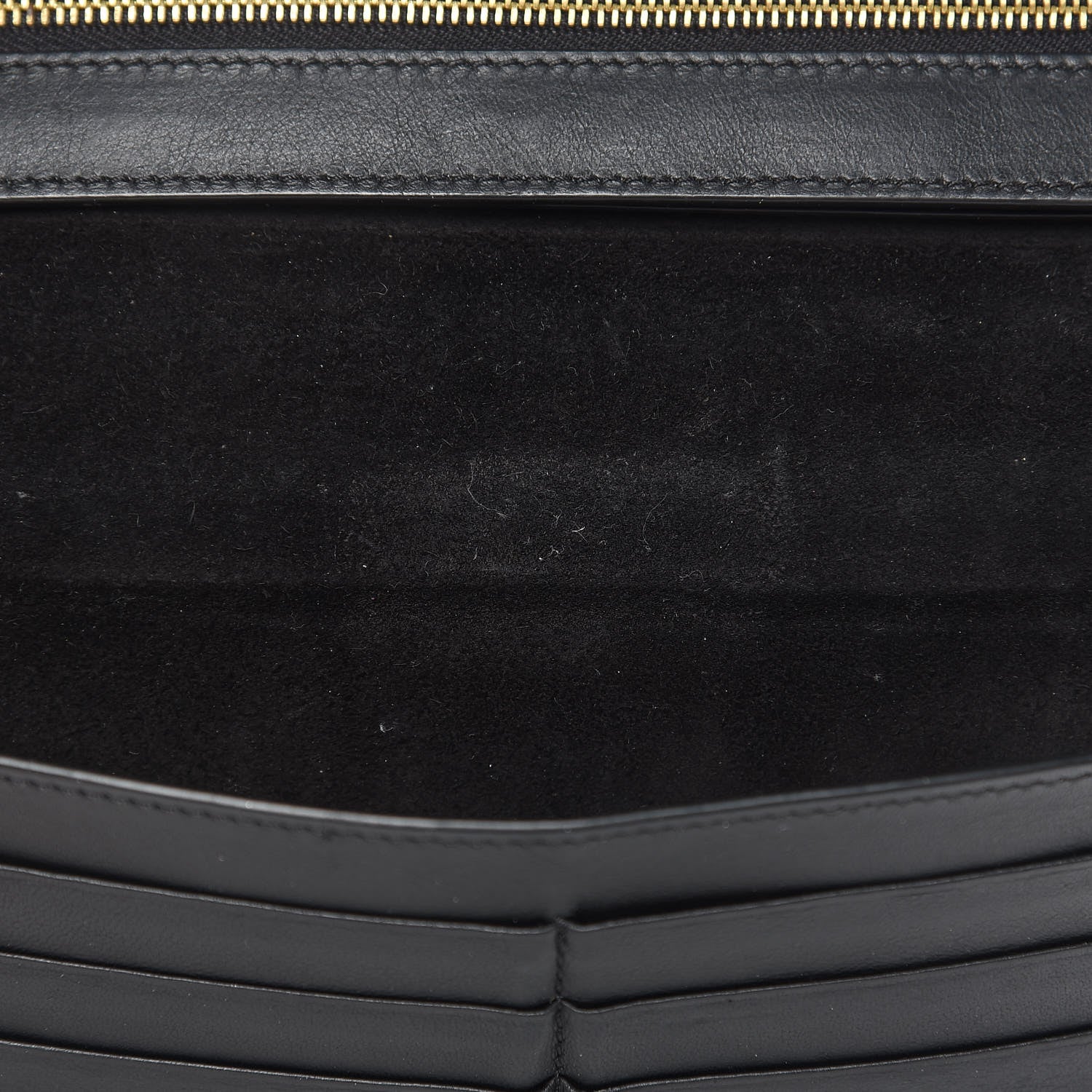 Celine Lizard Calfskin Large Multifunction Strap Wallet Black 12 of 14