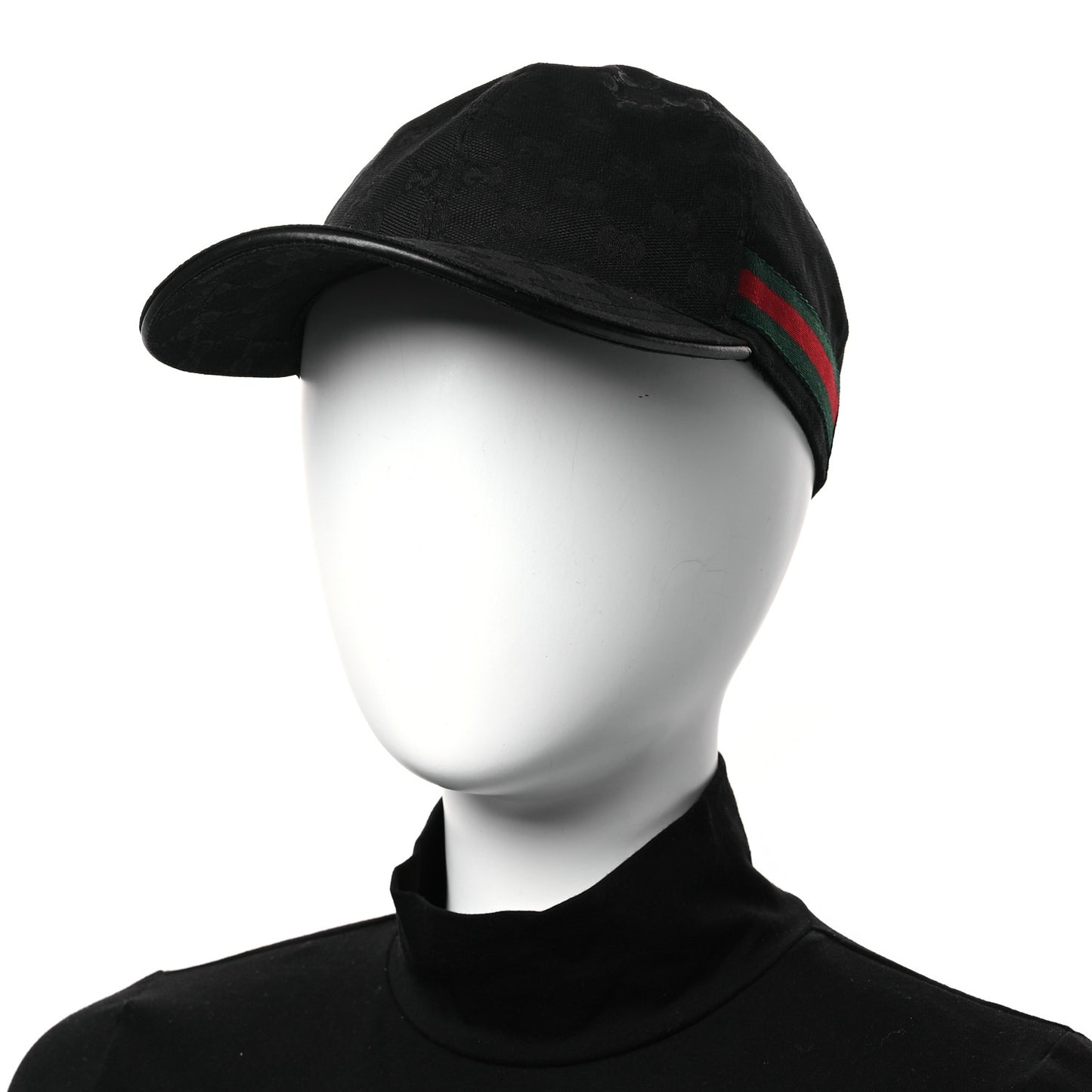 Monogram Web Baseball Hat L Black