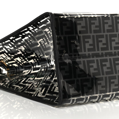 Fendi TPU FF Vitello Century Plexiglass Large Runaway Shopper Tote Black 10 of 14
