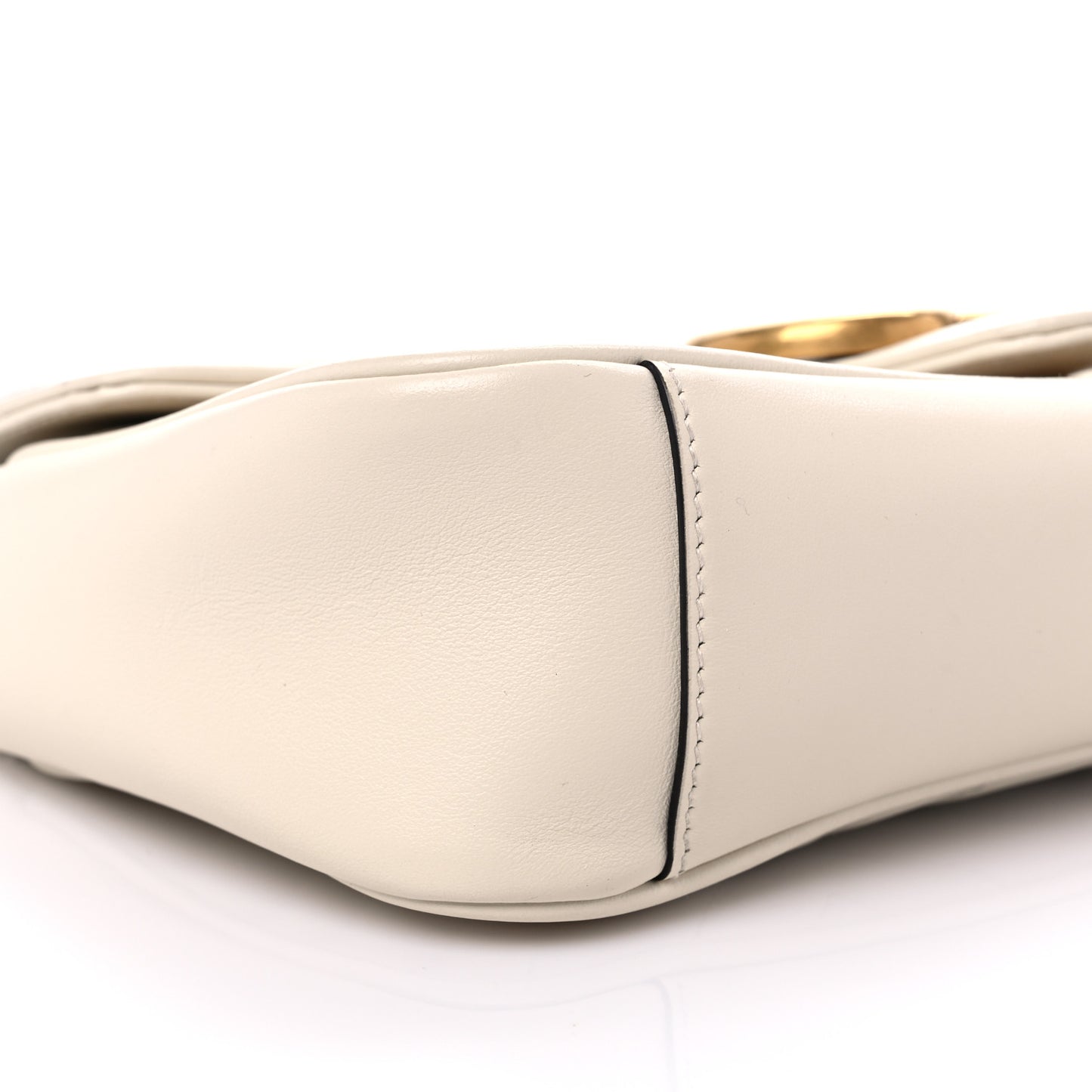 Calfskin Matelasse Small GG Marmont Shoulder Bag White