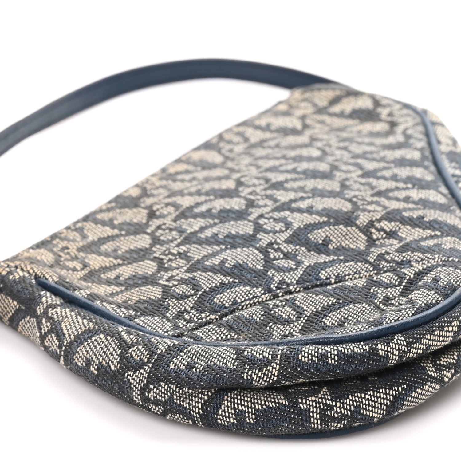 Christian Dior Monogram Mini Saddle Pochette Navy 9 of 10