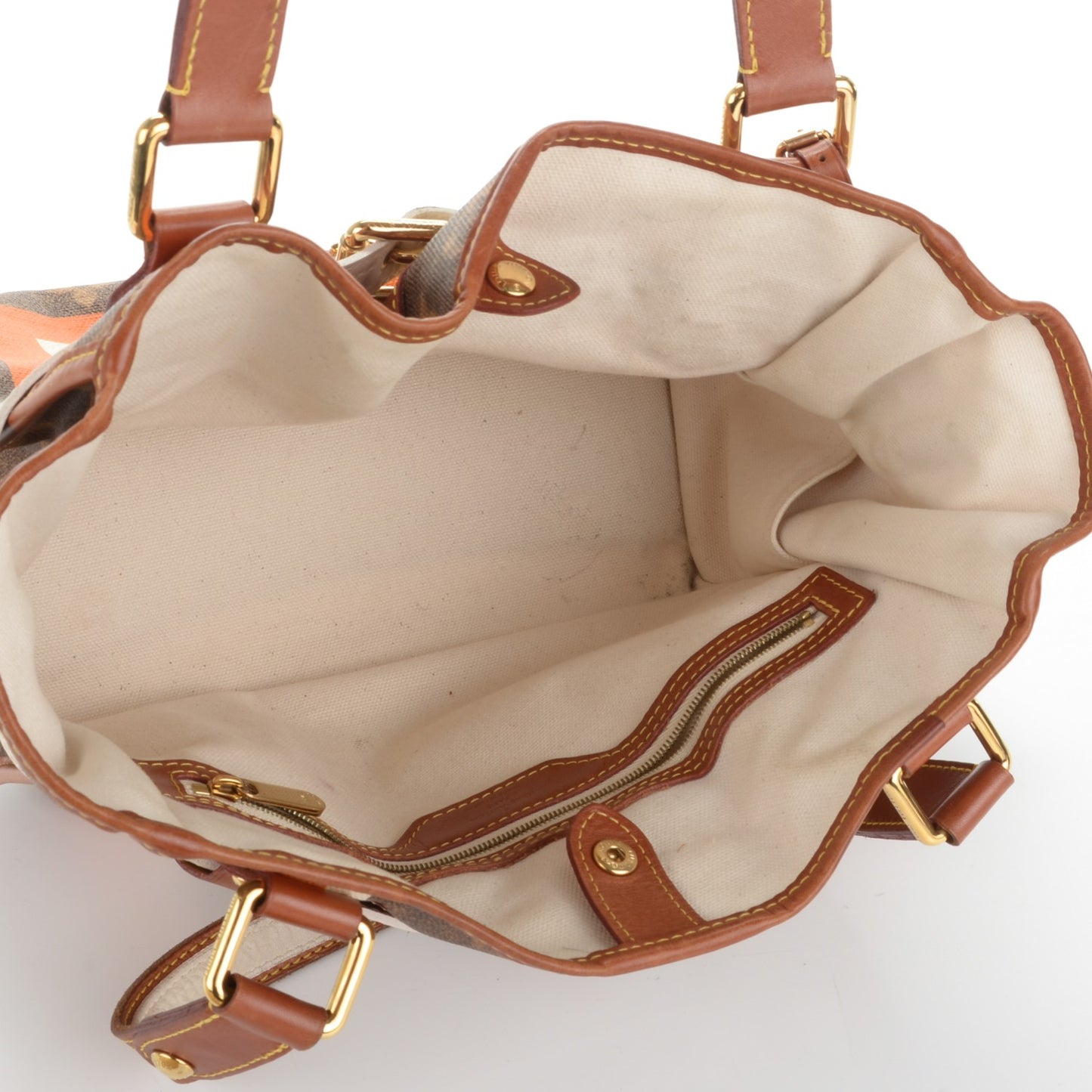 Monogram Rayures Tisse Sac PM
