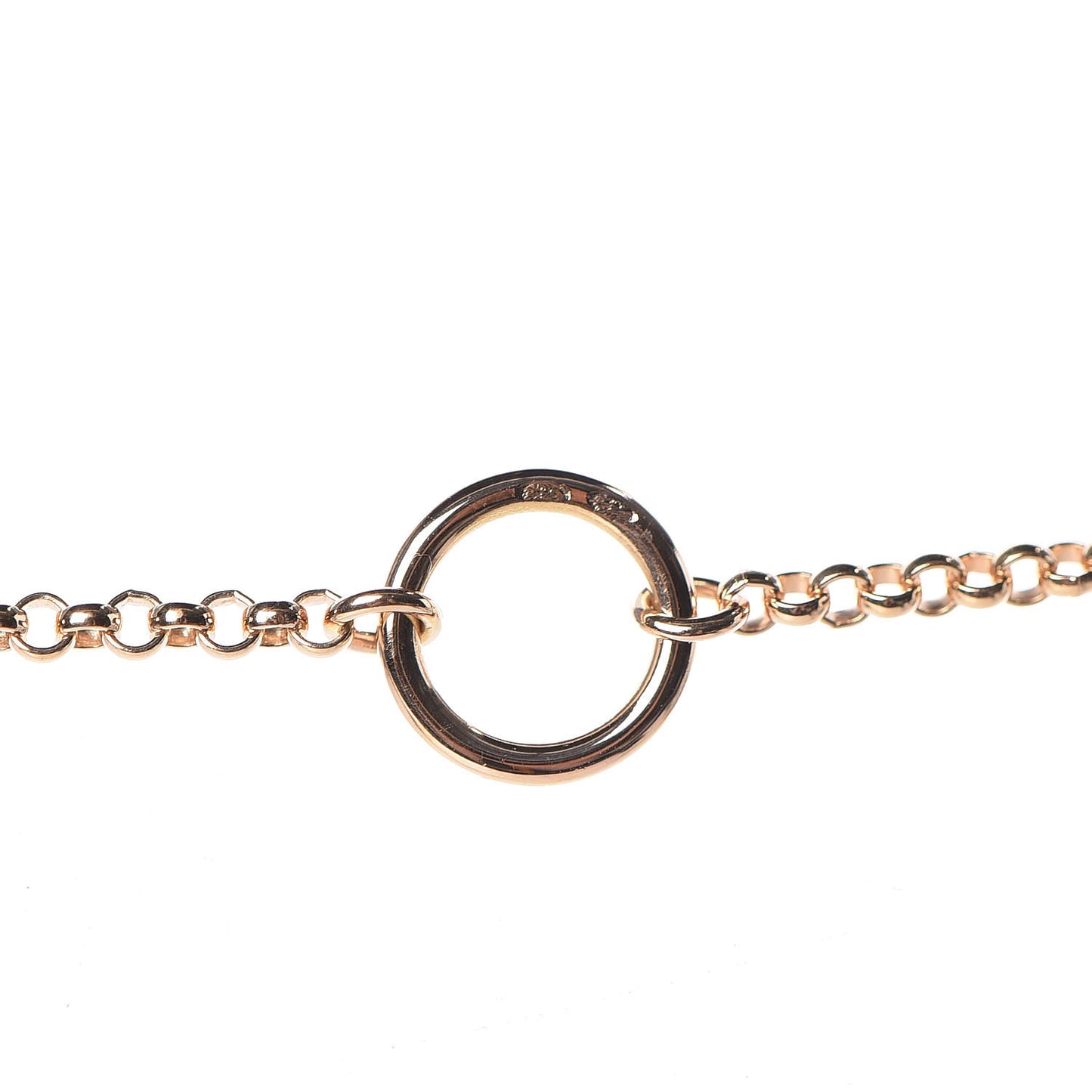 18K Rose Gold Diamond Long Gambade Necklace