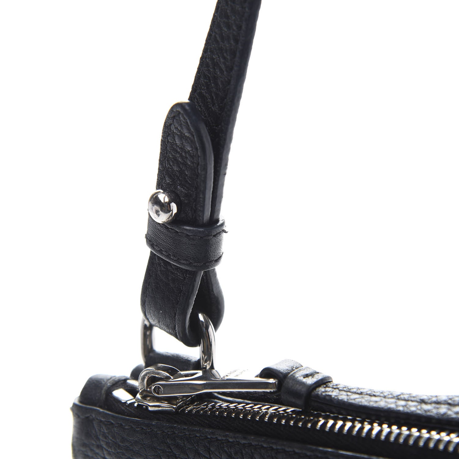 Prada Vitello Daino Double Zip Crossbody Bag Black 9 of 12
