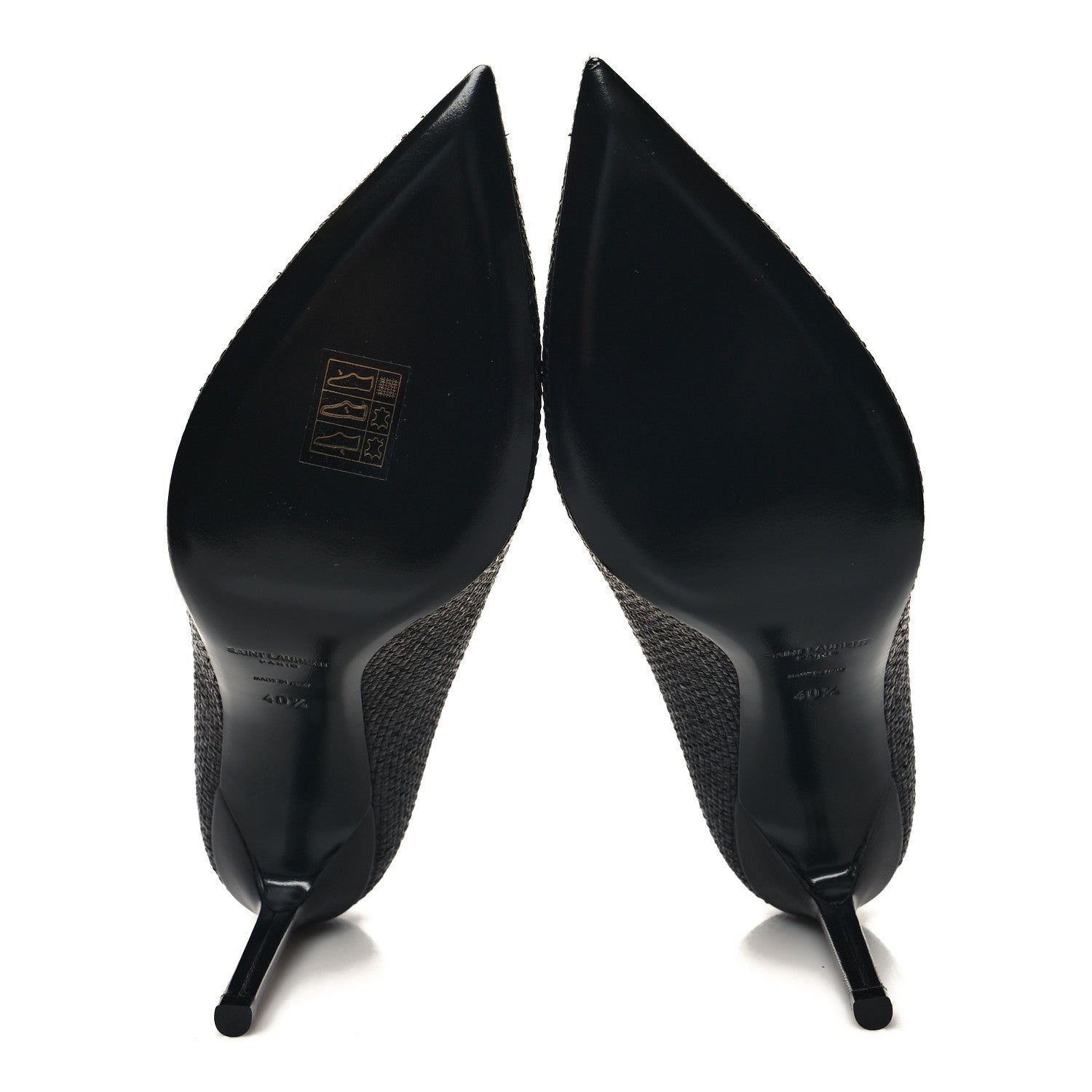Saint Laurent Raffia Anja 105 Pumps 40.5 Black 5 of 10