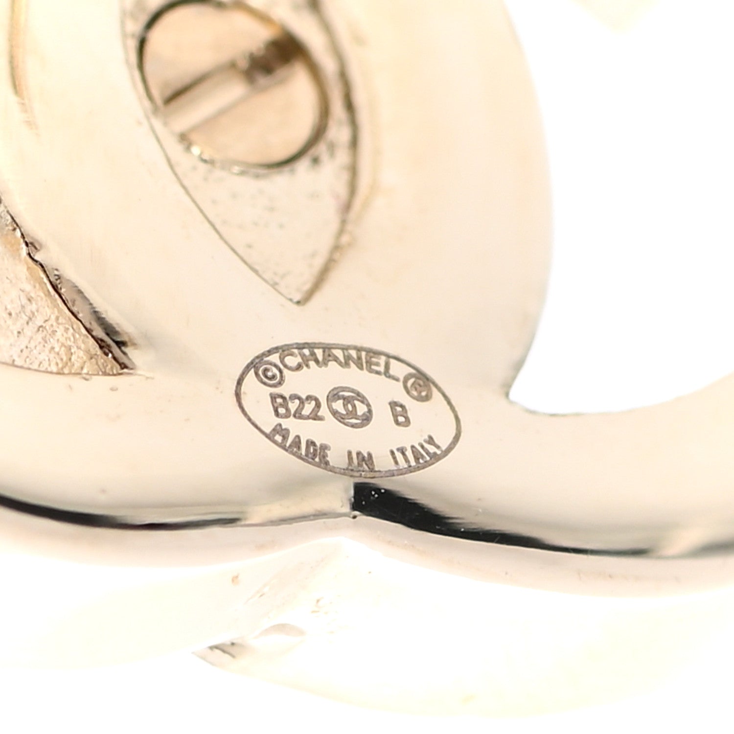 Chanel Metal Logo CC Turnlock Earrings Gold 4 of 5
