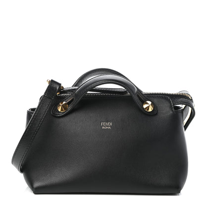 Fendi Vitello Dolce Chain Tail Gold Edition Mini By The Way Boston Bag Black Vintage Gold 1 of 9