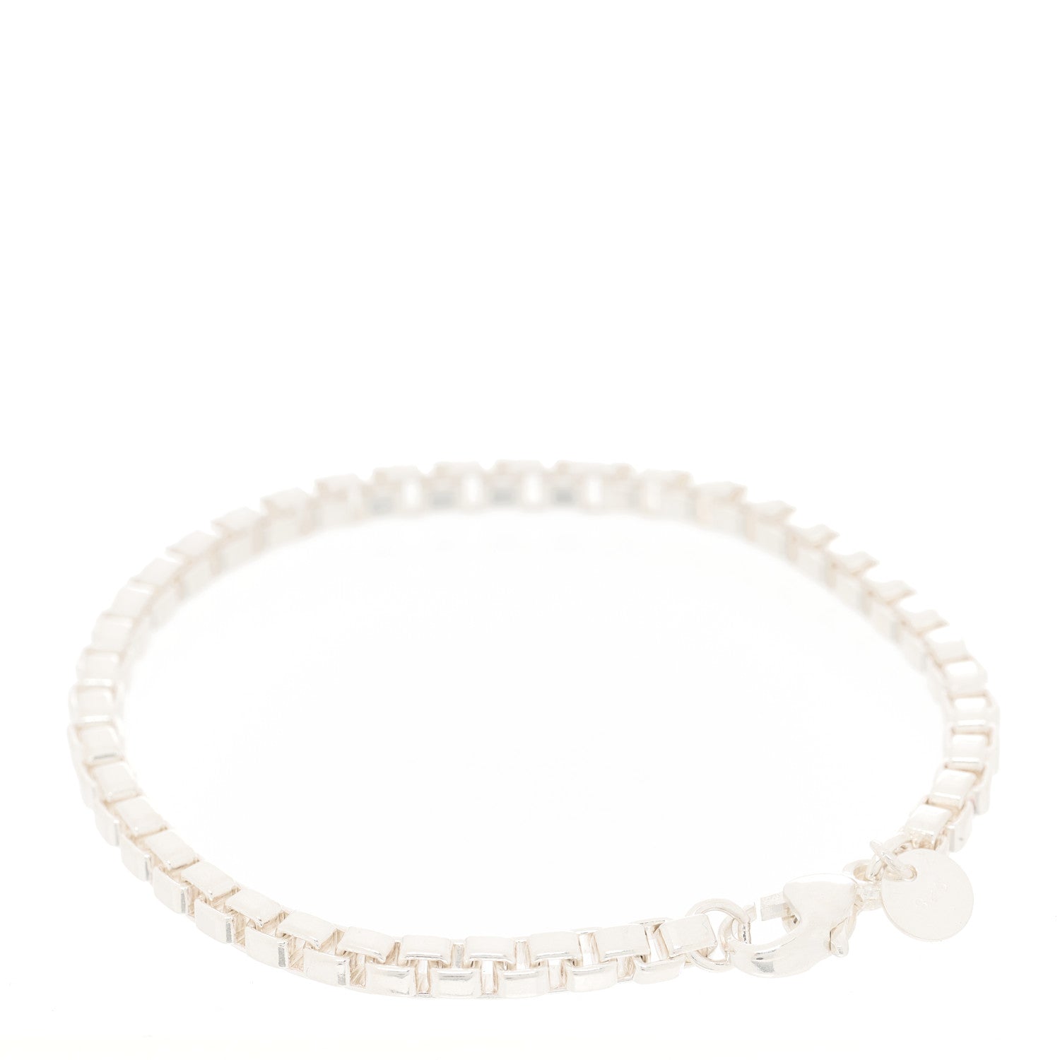 Tiffany Sterling Silver 4mm Venetian Link Bracelet 1 of 3
