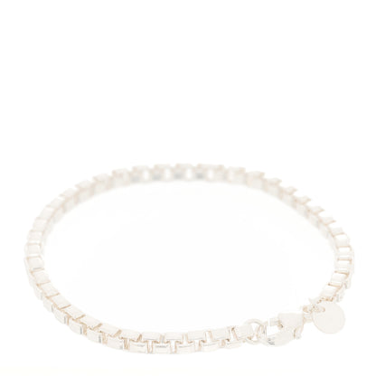 Tiffany Sterling Silver 4mm Venetian Link Bracelet 1 of 3
