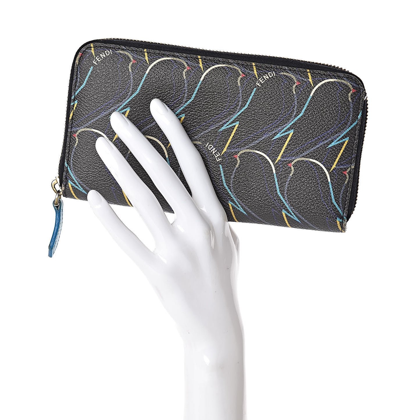 Vitello Elite QuTweet Zip Around Wallet Dark Grey