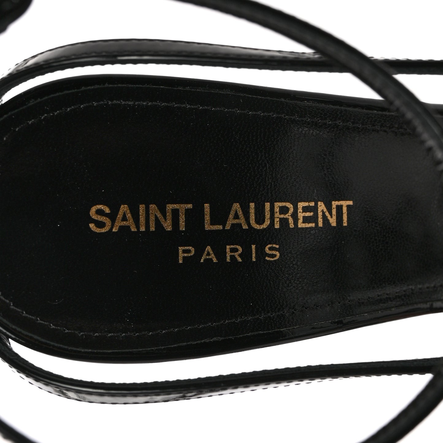 Patent Cassandra 95 Ankle Strap Sandals 41 Black