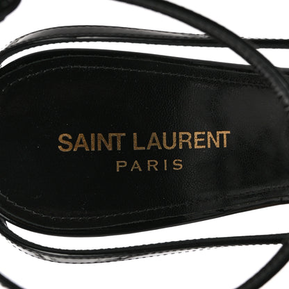 Saint Laurent Patent Cassandra 95 Ankle Strap Sandals 41 Black 7 of 11