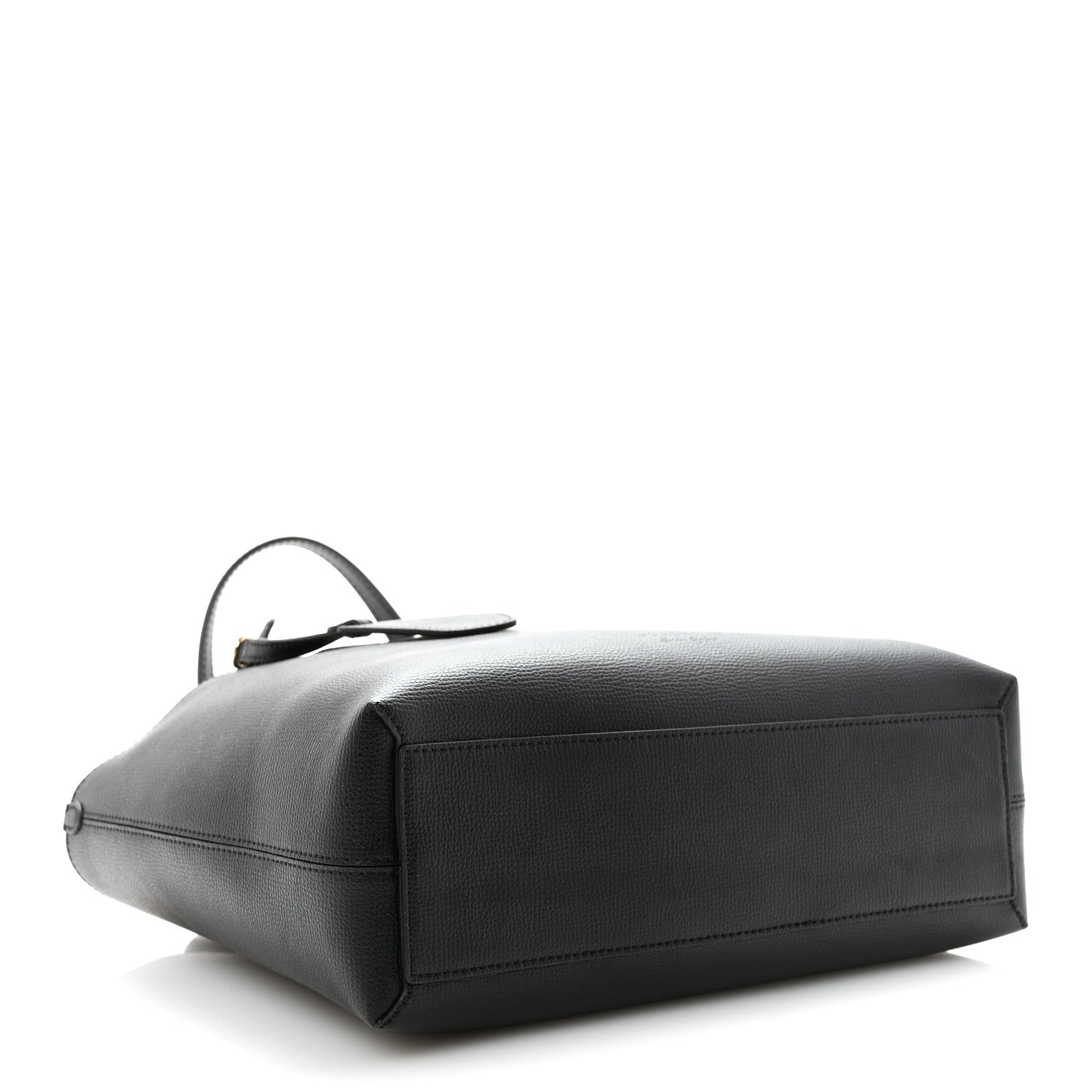 Burberry Grainy Calfskin Haymarket Check Small Reversible Tote Black 4 of 9