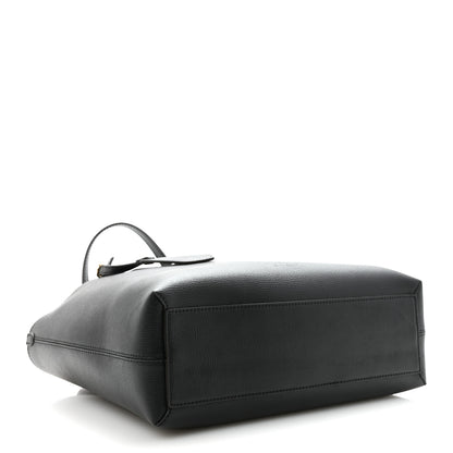 Burberry Grainy Calfskin Haymarket Check Small Reversible Tote Black 4 of 9