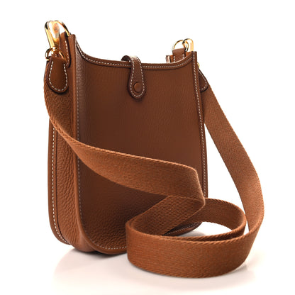 Hermes Taurillon Clemence Evelyne TPM Gold 3 of 11