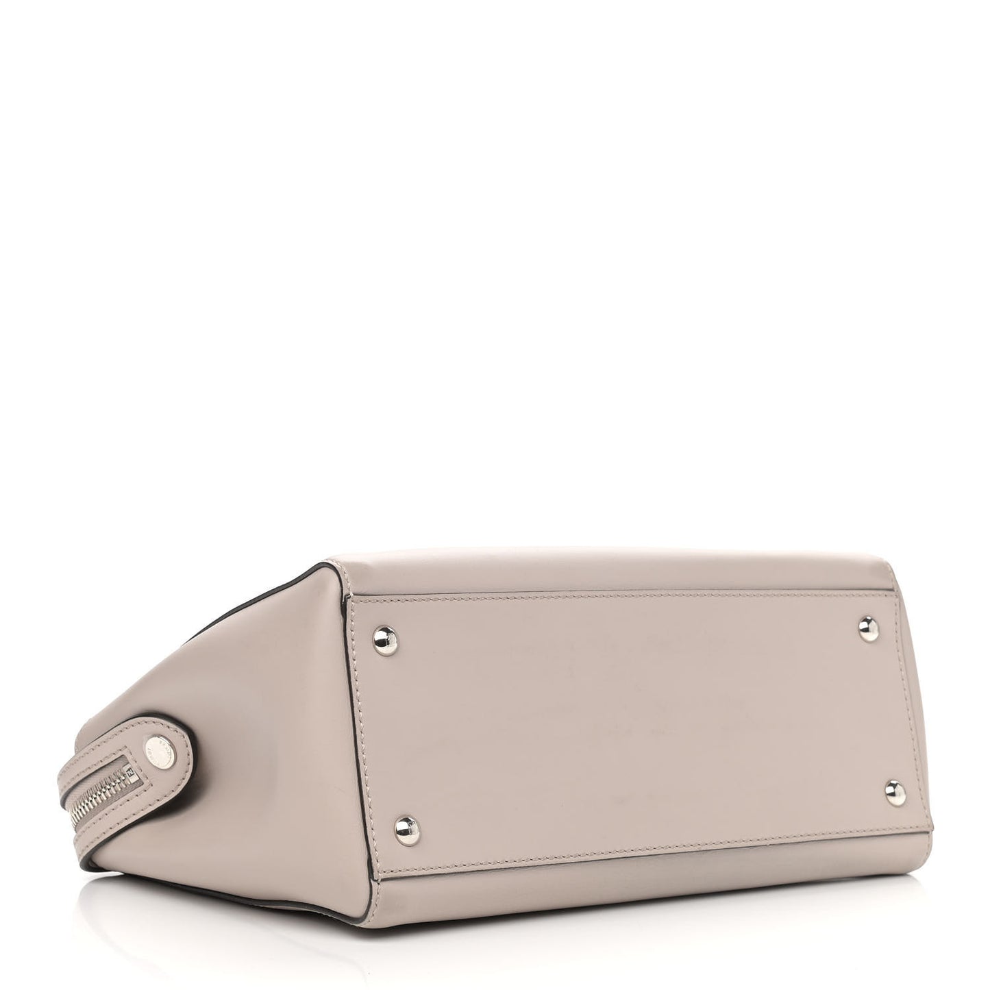 Vitello Baltico Dolce Shiny Nappa Lace Up DotCom Satchel Grigio Polvere