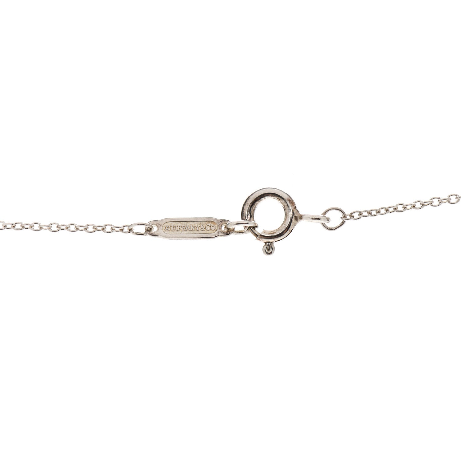 Tiffany Sterling Silver Large Atlas Open Pendant Necklace 4 of 6