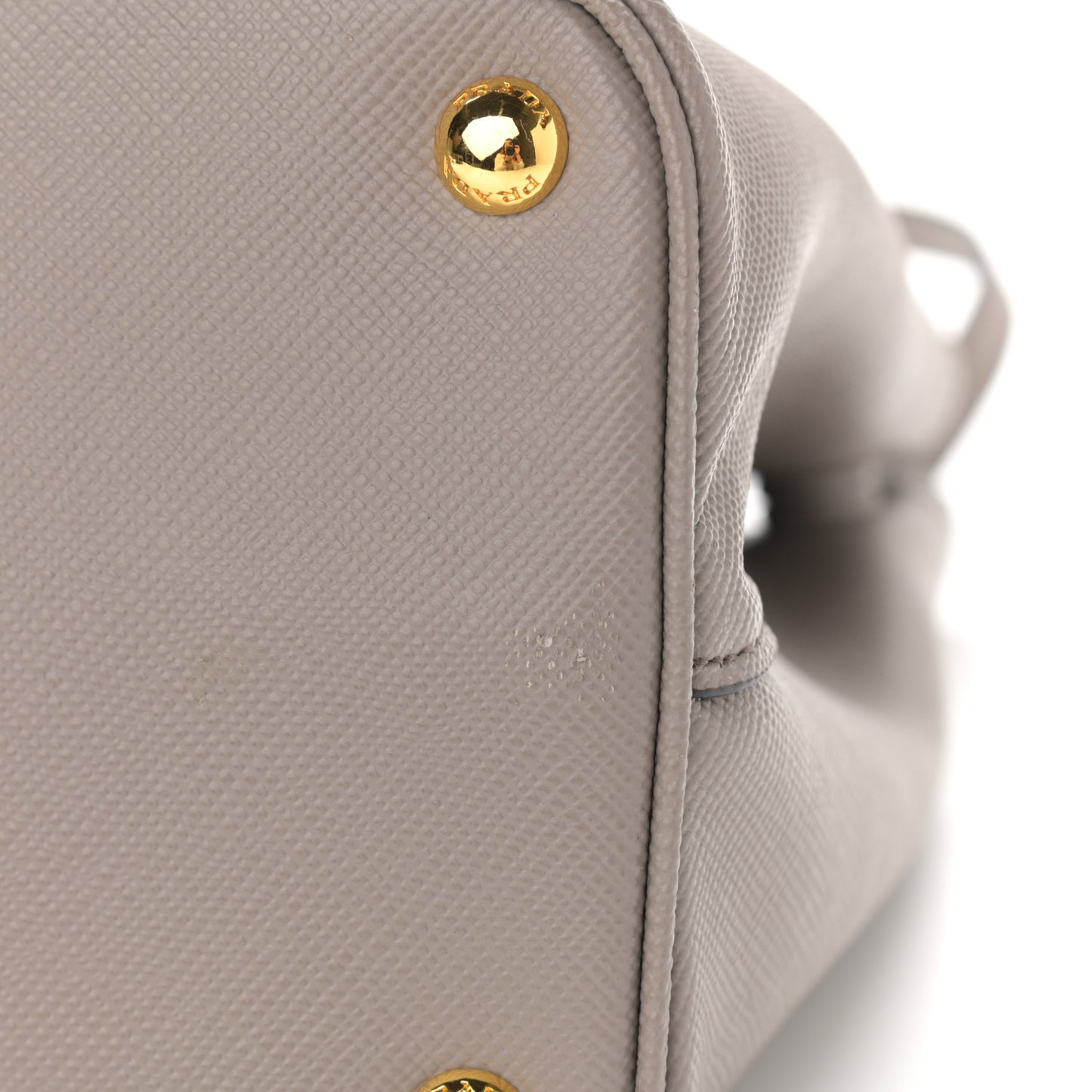 Saffiano Cuir Medium Double Bag Argilla