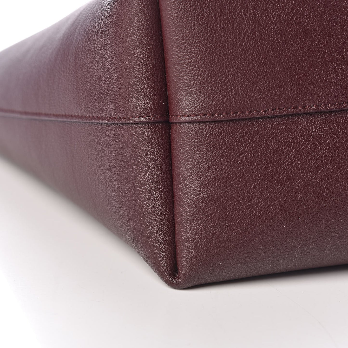 Calfskin Large Shopping Tote Bordeaux