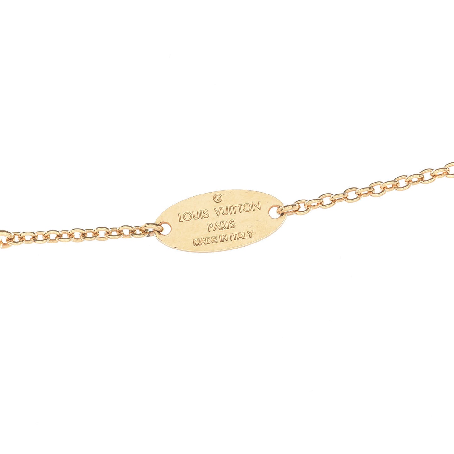 Essential V Guilloche Necklace Gold
