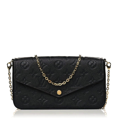 Louis Vuitton Empreinte Pochette Felicie Chain Wallet Black 1 of 9
