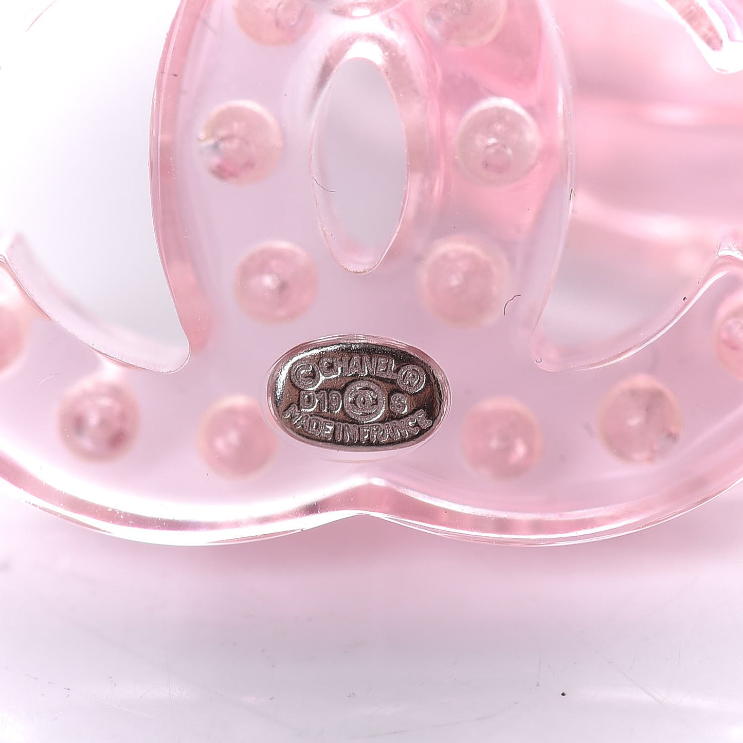 Acrylic CC Earrings Pink