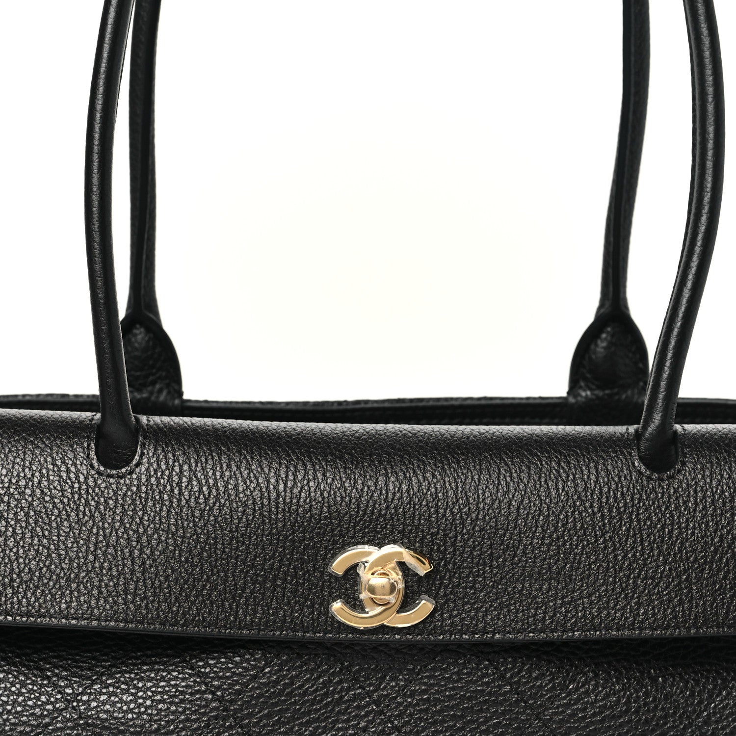Chanel Grained Calfskin Stitched Urban Essentials Small Shopping Bag Black 8 of 10
