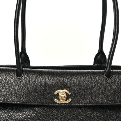 Chanel Grained Calfskin Stitched Urban Essentials Small Shopping Bag Black 8 of 10