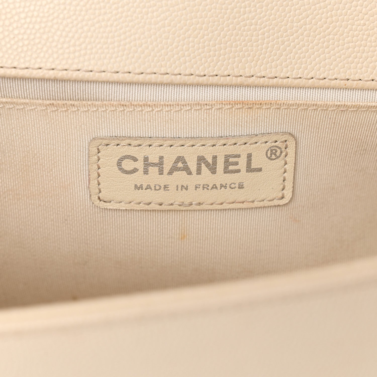 Chanel Caviar Quilted Medium Boy Flap Ivory 6 of 20