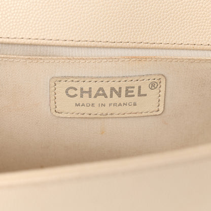 Chanel Caviar Quilted Medium Boy Flap Ivory 6 of 20