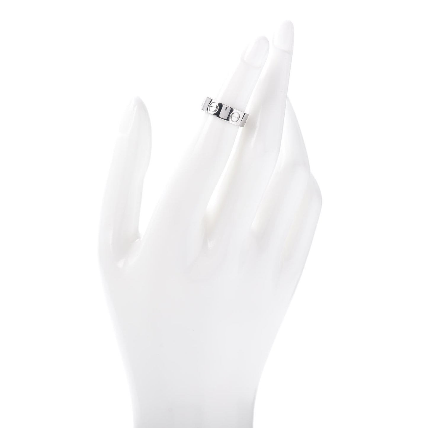 18K White Gold 5.5mm LOVE Ring 46 3.75