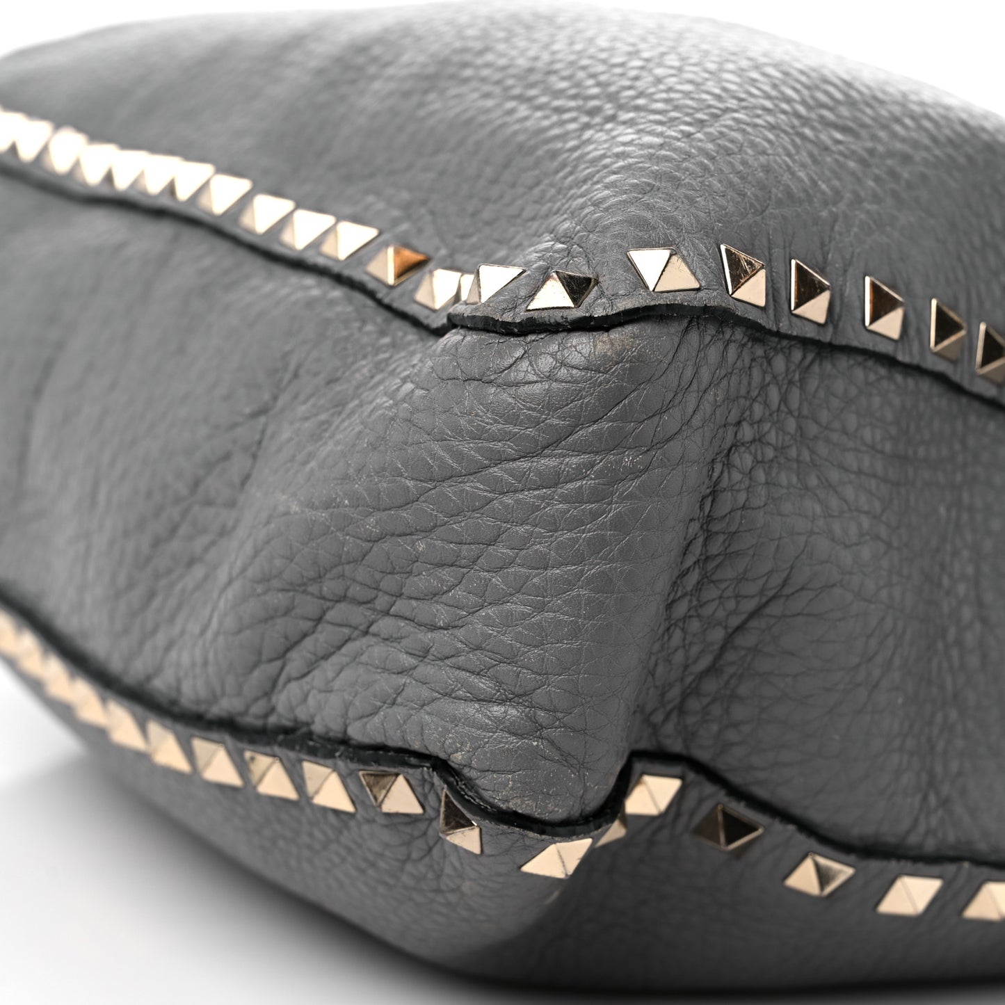 Pebbled Calfskin Small Rockstud Flip-Lock Messenger Bag Pebble