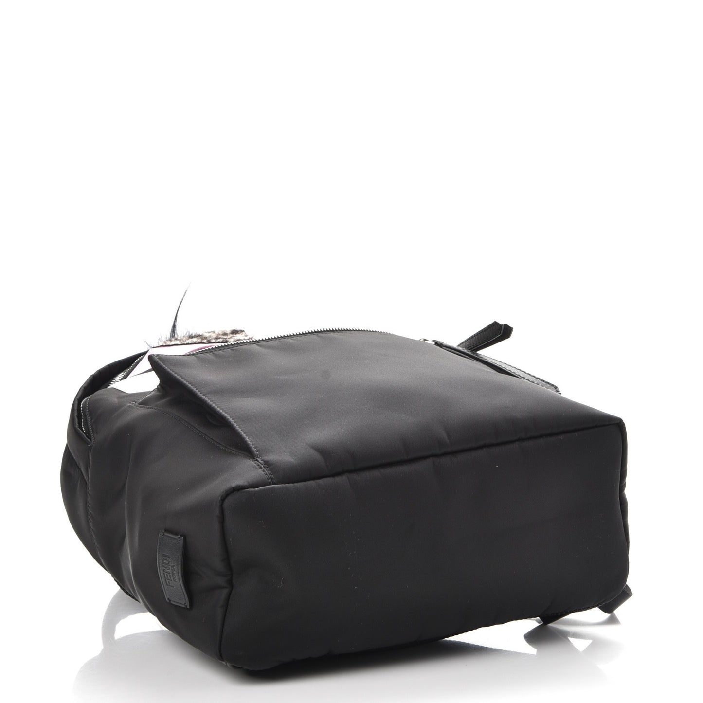 Nylon Vitello Fox Goat Fur Monster Eyes Backpack Black Multicolor Sky