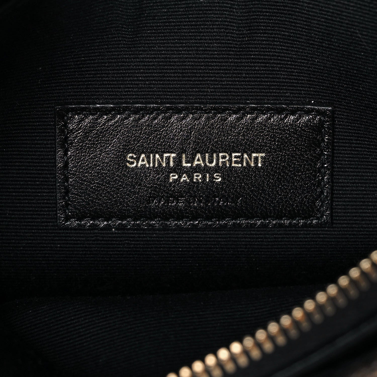 Saint Laurent Canvas Calfskin Leopard Monogram Bill Pouch Natural 6 of 9
